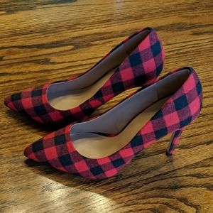Red & Black Buffalo Plaid Heels 7 Mix No. 6